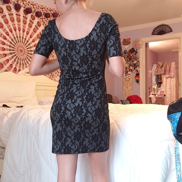 Floral Lace Patterned LBD - Picture 3 of 4